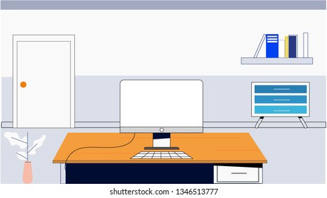Office isolated vector illustration