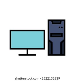 Office items icon stock vector