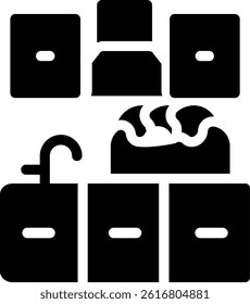 Office Kitchen Glyph Vector Icon Design