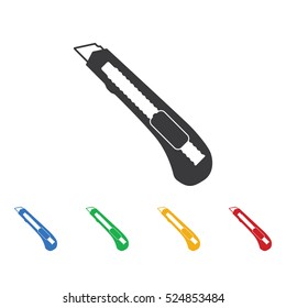 Office Knife Icon. Construction tools icons universal set for web and mobile