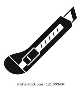 Office knife icon. Simple illustration of office knife vector icon for web design isolated on white background