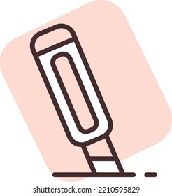 Office knife, illustration, vector on white background.