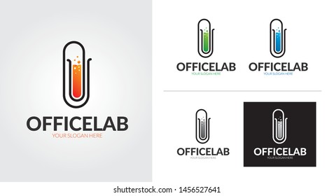 Office lab creative and minimalist logo template Set