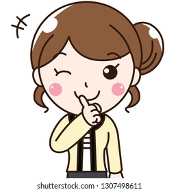office lady,this concept about secret of work, she keep a lot of something secret's office only her . This can use for advertising, poster and decorate your blog or website.