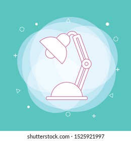 Office lamp isolated icon on white background. Concept of line icon