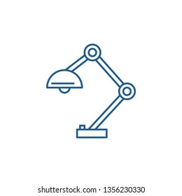 Office lamp line icon concept. Office lamp flat  vector symbol, sign, outline illustration.