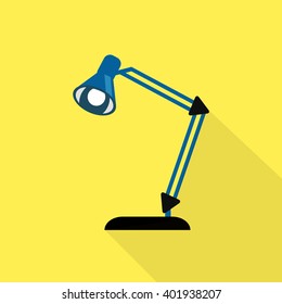 Office lamp sign icon flat