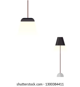 office lamp, vector illustration