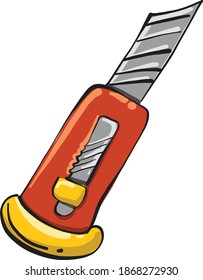 Office lancet, illustration, vector on white background.