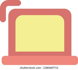 Portátil de Office, ilustración, vector en un fondo blanco.
