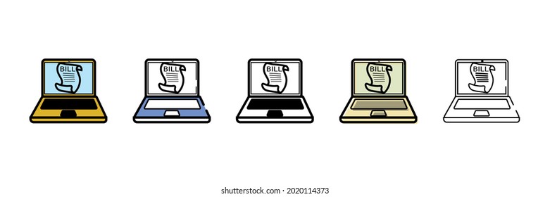 office laptop vector type icon