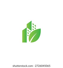 Büro Blatt Nachhaltigkeit Logo Symbol flach Vektor Design.