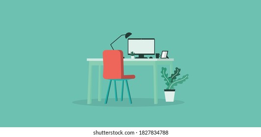 Office of Learning and Teaching Work In the company of business people working using program design vector illustration