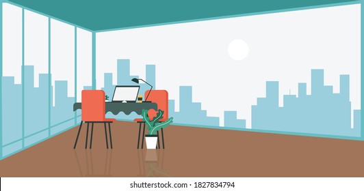 Office of Learning and Teaching Work In the company of business people working using program design vector illustration