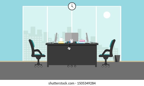office  learning and teaching To work Using a design program vector illustration 