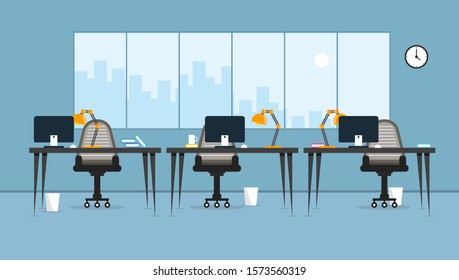 Office of learning and teaching to work using vector illustration, design program