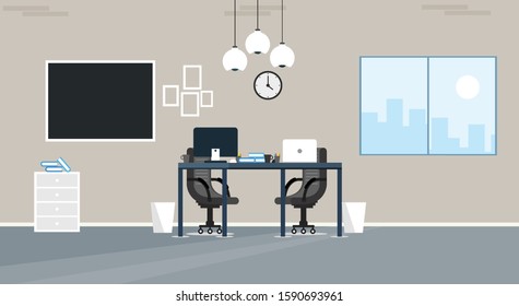 office  learning and teaching To work Using a design program vector illustration