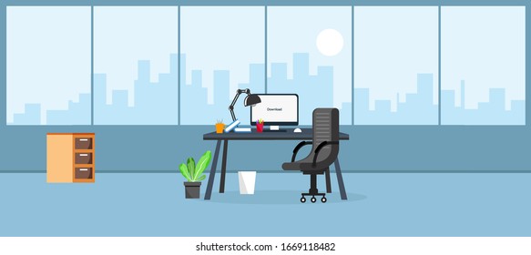 office  learning and teaching To work Using a design program vector illustration