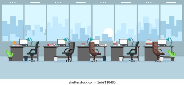 Office of learning and teaching to work using vector illustration, design program