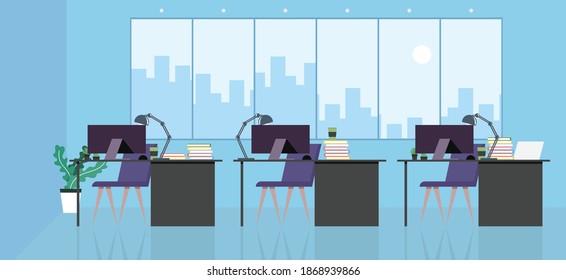 Office of learning and teaching to work using vector illustration, design program