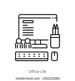 Office Life Icon. Outline Style Icon Design Isolated On White Background