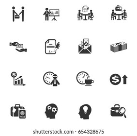 office life web icons for user interface design
