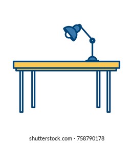 Office light lamp on desk icon vector illustration graphic design
