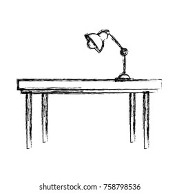 Office light lamp on desk icon vector illustration graphic design