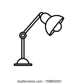 Office light lamp on desk icon vector illustration graphic design