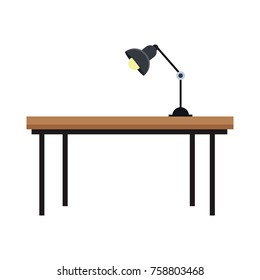 Office light lamp on desk