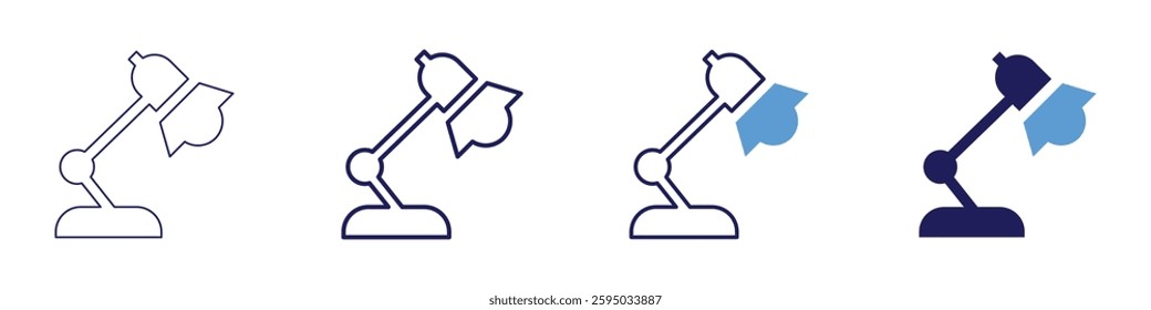 Office lighting icon in 4 different styles. Thin Line, Line, Bold Line, Duotone. Duotone style. Editable stroke.