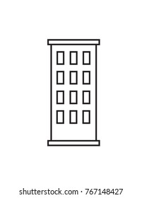Office line building vector