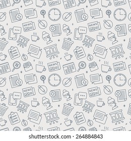 Office Line Icon Pattern Set