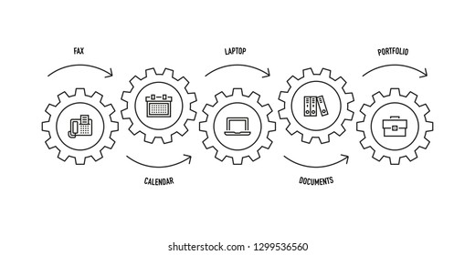 OFFICE LINE ICON SET