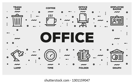 OFFICE LINE ICON SET