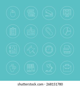 office line icon set