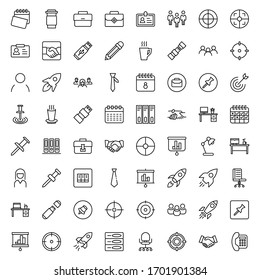 Office line icon set. Collection of vector symbol in trendy flat style on white background. Office sings for design.