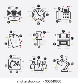 office line infographic illustration. Fully editable vector file