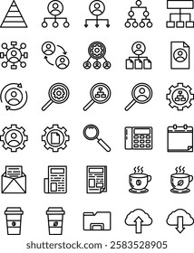 Office in Line Style Icon