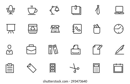 
Office Line Vector Icons 1
