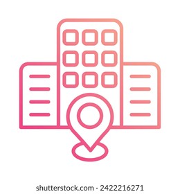 Office location icon isolate white background vector stock illustration