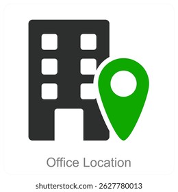 Office Location vector icon concept design