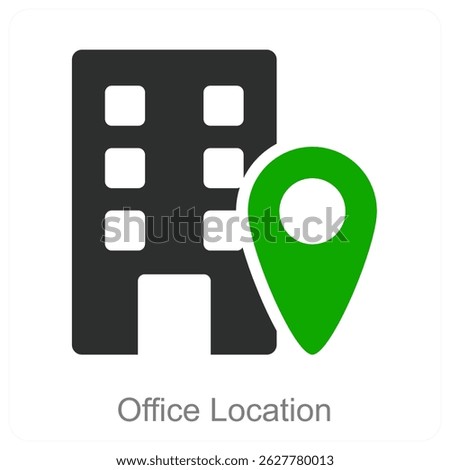 Office Location vector icon concept design