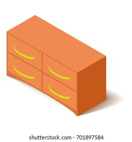 Office locker icon. Isometric illustration of office locker vector icon for web