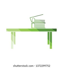 Office low table icon. Flat color design. Vector illustration.