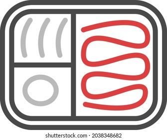 Almuerzo de oficina, ilustración, vector, sobre fondo blanco.
