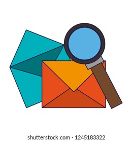 Office mail envelope and email