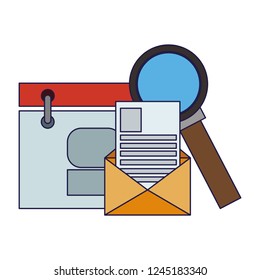 Office mail envelope and email