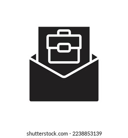 Ilustración de vectores de iconos rellenados por correo de Office