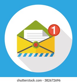 office mail flat icon